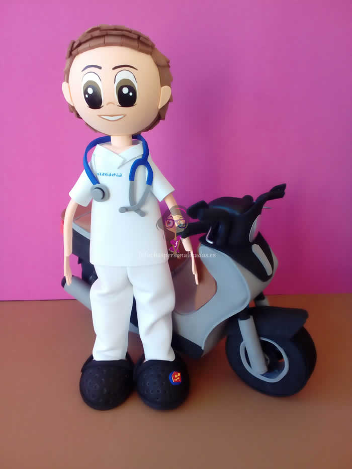 Fofucha Médico con Moto
